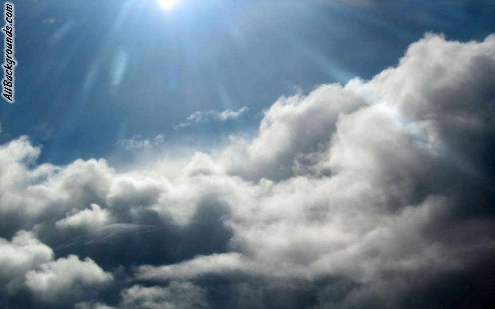 on the clouds
